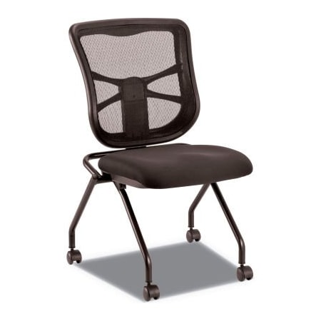 Alera Alera Elusion Mesh Nesting Chairs, Black Seat/Black Back, Black Base, 2/Carton EL4915